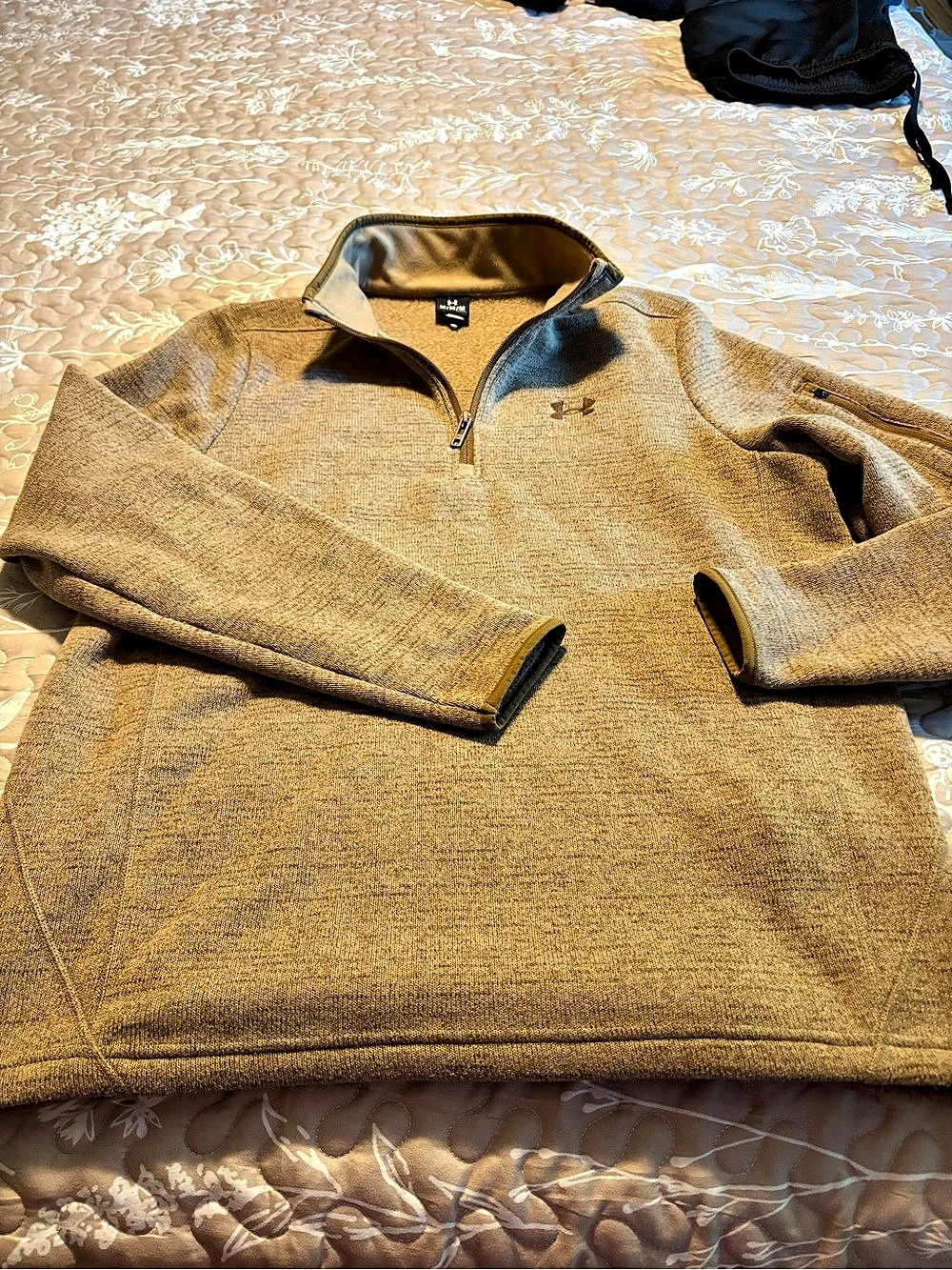 Under Armour Men's UA Specialist Quarter-Zip Pullover Brown Medium